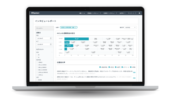 HR pentest管理画面